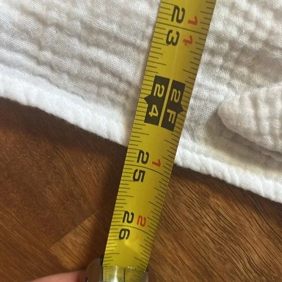 EUC Just living 100% cotton tie front white top - Picture 12 of 13